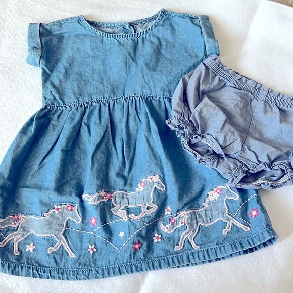 Gymboree | Dresses | Soft Denim Dress 0cotton Gymboree | Poshmark